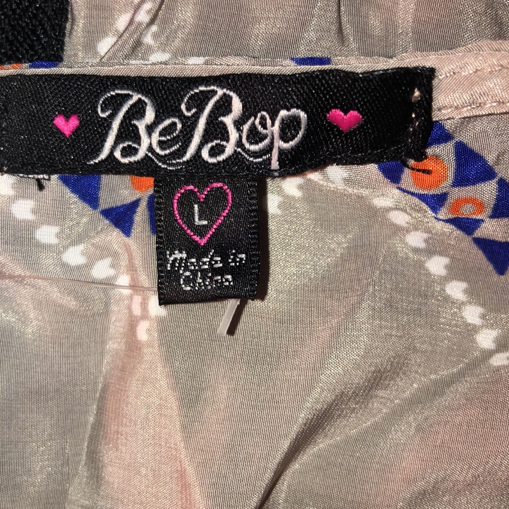 BeBop Brown Print Dress. L - Picture 5 of 6
